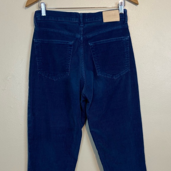 EVERLANE High Rise Baby Corduroy Blue Pants - Picture 8 of 10